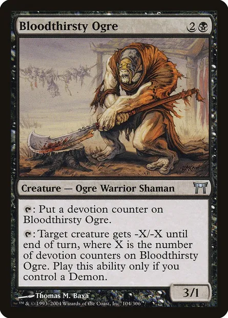 Bloodthirsty Ogre, Magic card CHK 104 — Champions of Kamigawa set