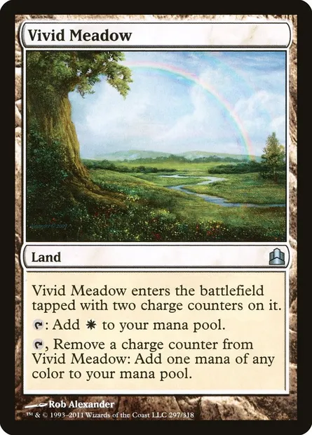 Vivid Meadow, Magic card CMD 297 — Commander 2011 set