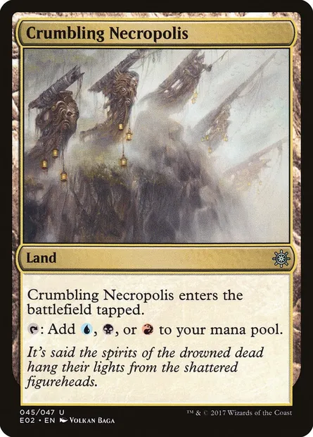 Crumbling Necropolis, Magic card E02 45 — Explorers of Ixalan set