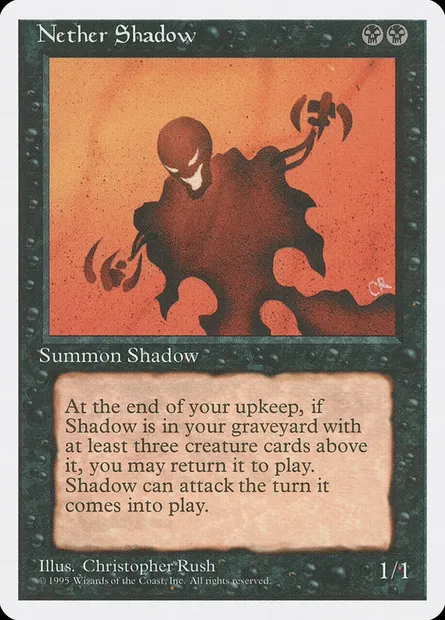 Nether Shadow, Magic card 4ED 149 — Fourth Edition set