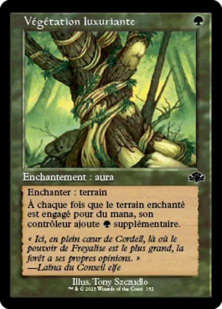 Végétation luxuriante, carte Magic DMR 352 — extension Dominaria Remastered