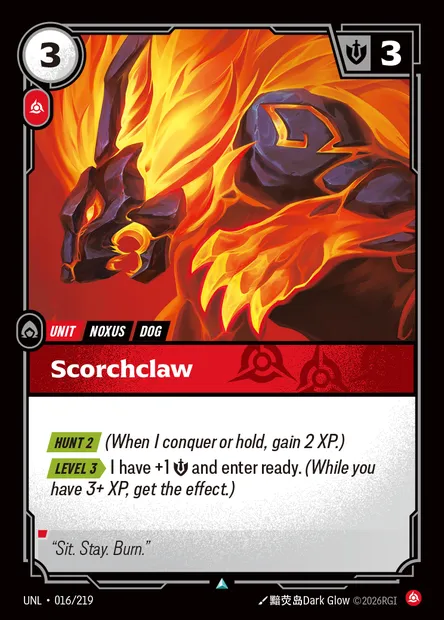 Scorchclaw, Riftbound card UNL 016 — Unleashed set