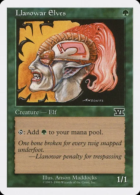 Elfes de Llanowar, carte Magic BRB 39 — extension Battle Royale Box Set