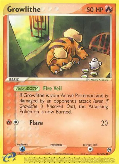 Growlithe, Pokémon card SS 65 — Sandstorm set