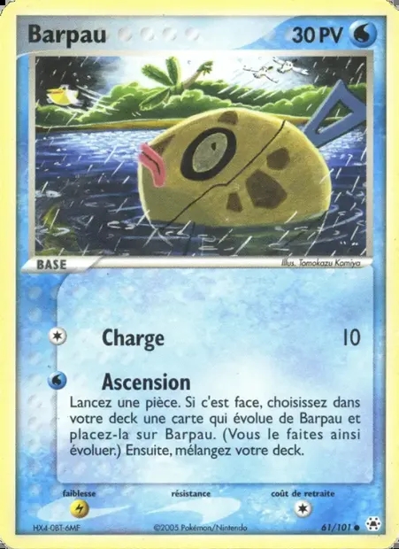 Barpau, carte Pokémon HL 61 — extension EX Légendes Oubliées