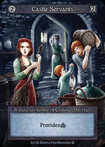 Castle Servants, carte Sorcery ATH 016 — extension Arthurian Legends