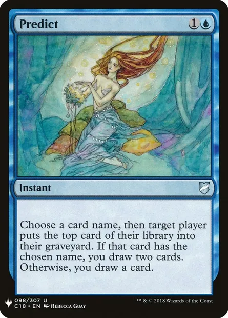 Predict, Magic card PLST C18-98 — The List set
