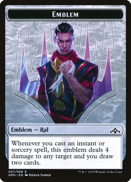 Ral, Izzet Viceroy Emblem, carte Magic TGRN 7 — extension Guilds of Ravnica Tokens