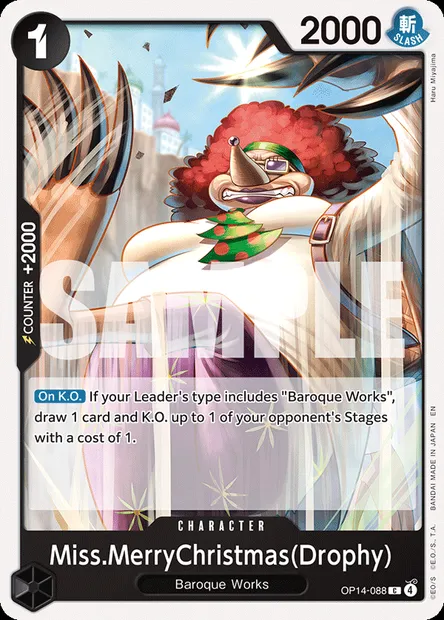 Miss.MerryChristmas(Drophy), One Piece card OP14-088 — THE AZURE SEA’S SEVEN set