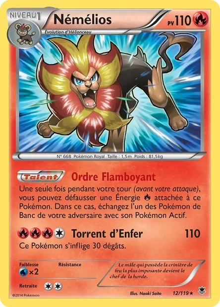 Némélios, carte Pokémon PHF 12 — extension Vigueur Spectrale