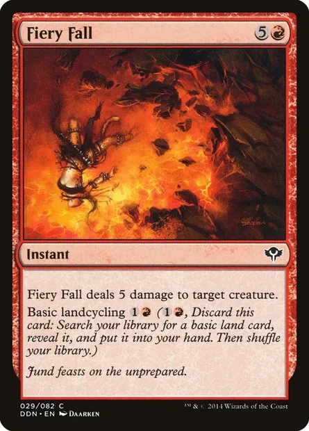 Chute ardente, carte Magic DDN 29 — extension Duel Decks: Speed vs. Cunning