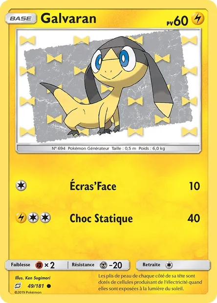 Galvaran, carte Pokémon TEU 49 — extension Duo de Choc