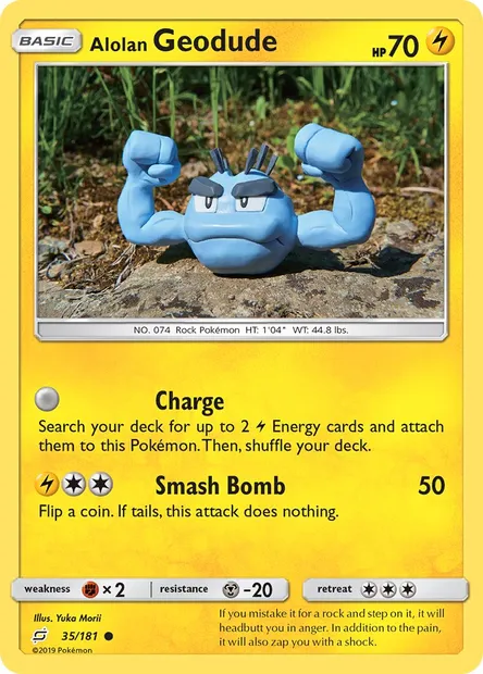 Alolan Geodude, Pokémon card TEU 35 — Team Up set