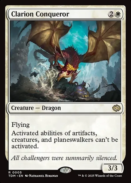 Clarion Conqueror, Magic card TDM 5 — Tarkir: Dragonstorm set