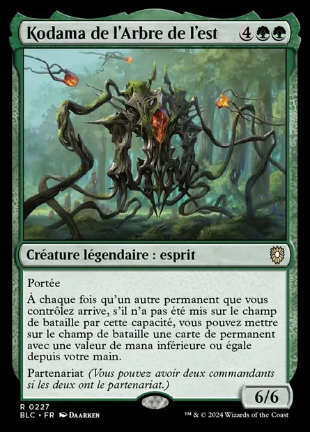 Kodama de l'Arbre de l'est, carte Magic BLC 227 — extension Bloomburrow Commander