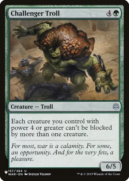 Challenger Troll, Magic card PLST WAR-157 — The List set