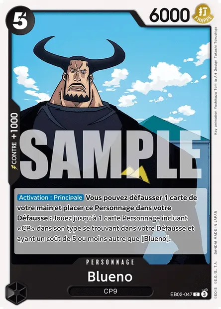 Blueno, carte One Piece EB02-047 — extension Anime 25th Collection