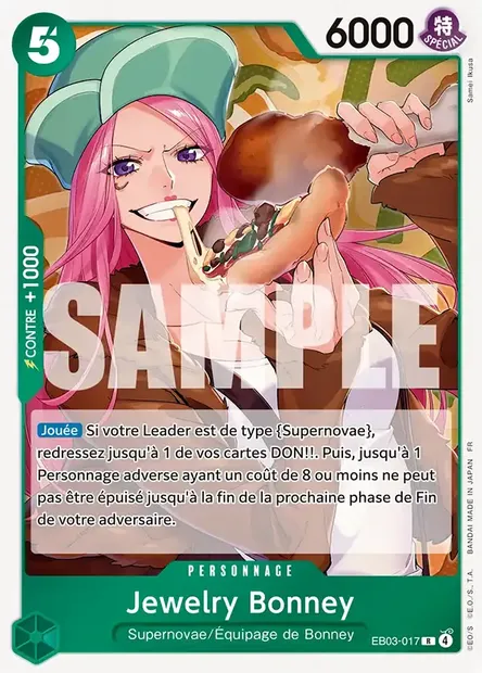 Jewelry Bonney, carte One Piece EB03-017 — extension ONE PIECE HEROINES EDITION
