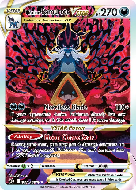 Hisuian Samurott VSTAR, Pokémon card CRZ GG52 — Crown Zenith set
