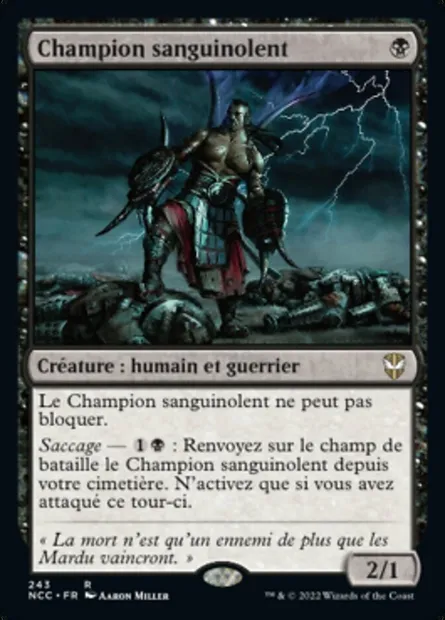 Champion sanguinolent, carte Magic NCC 243 — extension New Capenna Commander