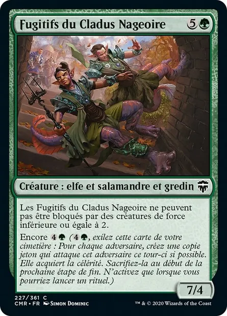 Fugitifs du Cladus Nageoire, carte Magic CMR 227 — extension Commander Legends
