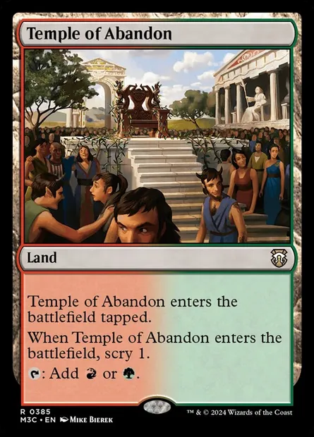 Temple of Abandon, Magic card M3C 385 — Modern Horizons 3 Commander set