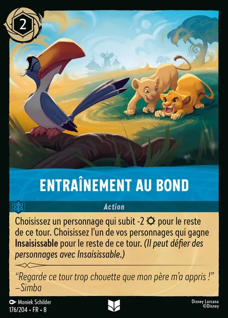 Entraînement au bond, carte Disney Lorcana CH8-176 — extension Le Règne de Jafar