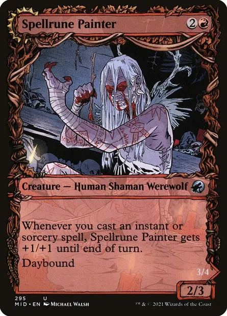 Spellrune Painter // Spellrune Howler, Magic card MID 295 — Innistrad: Midnight Hunt set
