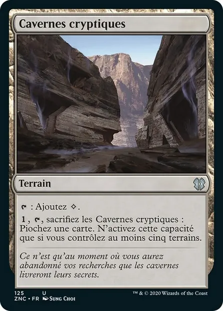 Cavernes cryptiques, carte Magic ZNC 125 — extension Zendikar Rising Commander