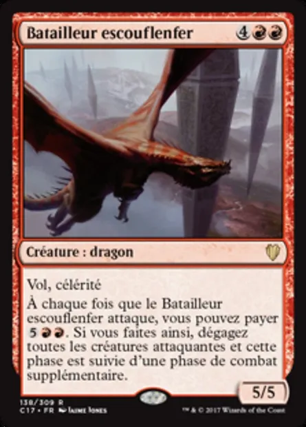 Batailleur escouflenfer, carte Magic C17 138 — extension Commander 2017