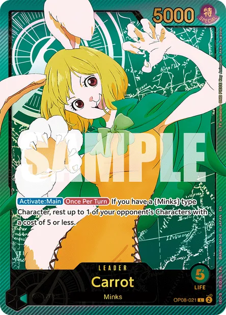 Carrot, One Piece card OP08-021 — TWO LEGENDS set