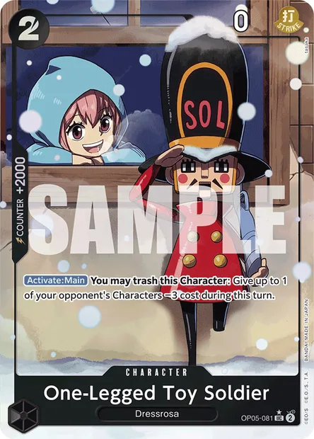 One-Legged Toy Soldier, One Piece card OP05-081 — AWAKENING OF THE NEW ERA set