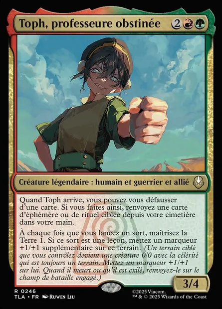 Toph, professeure obstinée, carte Magic TLA 246 — extension Avatar: The Last Airbender