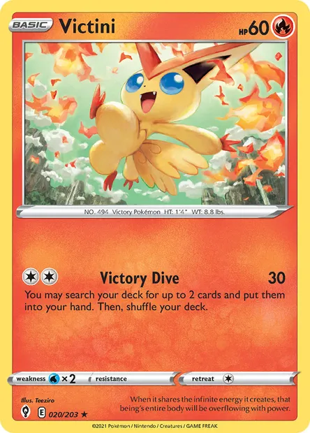 Victini, Pokémon card EVS 20 — Evolving Skies set
