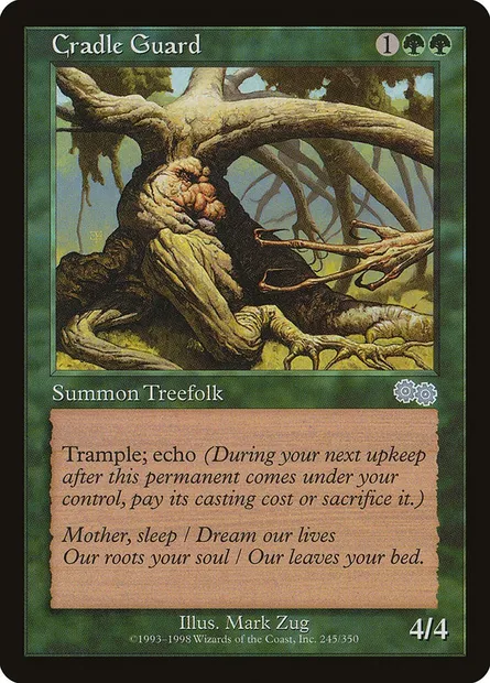 Cradle Guard, Magic card USG 245 — Urza's Saga set