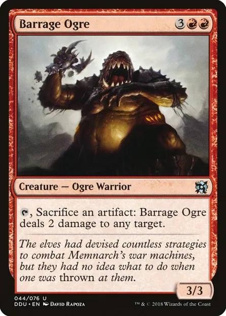 Barrage Ogre, Magic card DDU 44 — Duel Decks: Elves vs. Inventors set