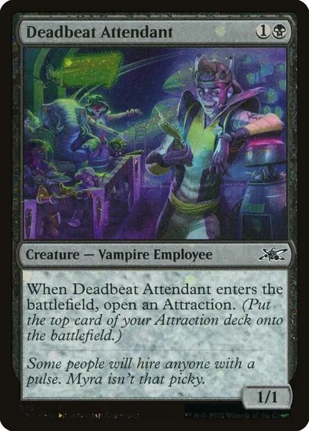 Deadbeat Attendant, carte Magic UNF 355 — extension Unfinity