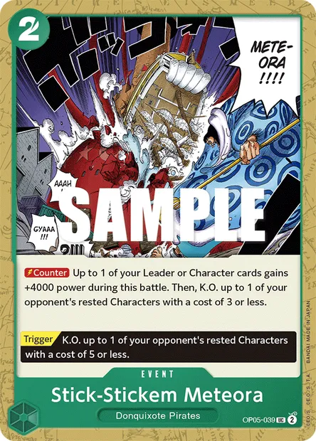 Stick-Stickem Meteora, carte One Piece OP05-039 — extension AWAKENING OF THE NEW ERA