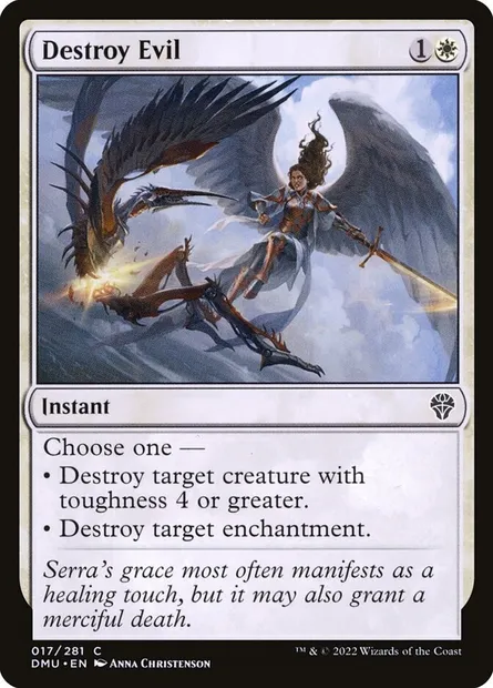 Destroy Evil, Magic card DMU 17 — Dominaria United set