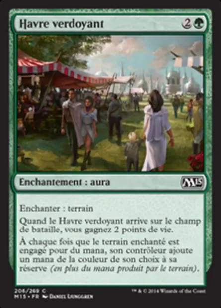 Havre verdoyant, carte Magic M15 206 — extension Magic 2015