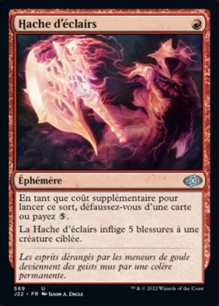 Hache d'éclairs, carte Magic J22 569 — extension Jumpstart 2022