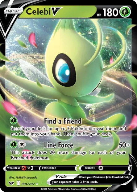 Celebi V, Pokémon card SSH 1 — Sword & Shield set