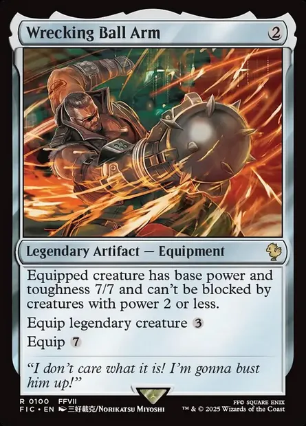 Wrecking Ball Arm, Magic card FIC 100 — Final Fantasy Commander set