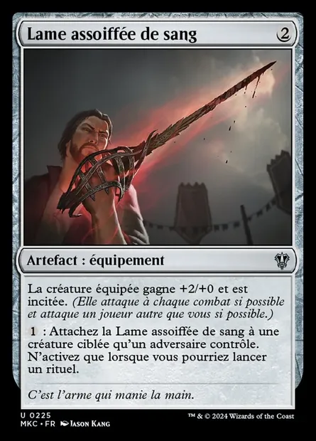 Lame assoiffée de sang, carte Magic MKC 225 — extension Murders at Karlov Manor Commander