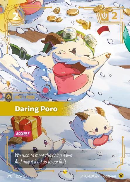 Daring Poro, carte Riftbound UNL 225 — extension Unleashed