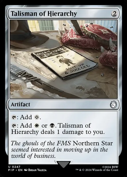 Talisman of Hierarchy, Magic card PIP 247 — Fallout set