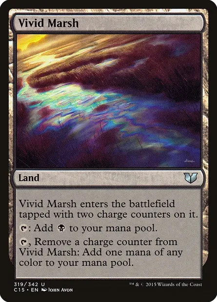 Vivid Marsh, Magic card C15 319 — Commander 2015 set
