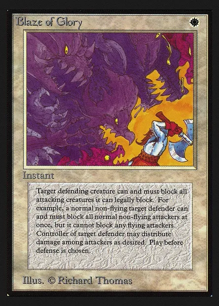 Blaze of Glory, Magic card CED 6 — Collectors' Edition set