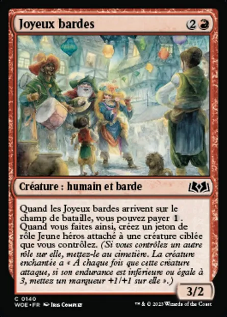 Joyeux bardes, carte Magic WOE 140 — extension Wilds of Eldraine