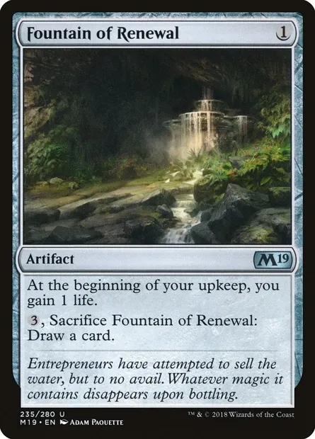 Fountain of Renewal, Magic card M19 235 — Core Set 2019 set